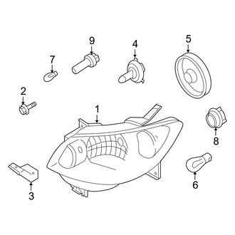 Mazda OE - Front Lamps - Headlamp Components
