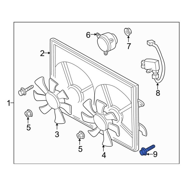 Engine Cooling Fan Controller Bolt