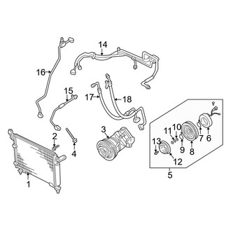 Mazda OE - Air Conditioner & Heater - Condenser, Compressor & Lines
