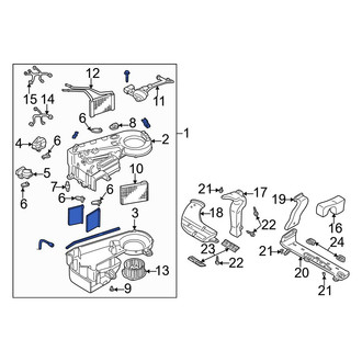 Mazda OE - Rear HVAC Unit Case Assembly