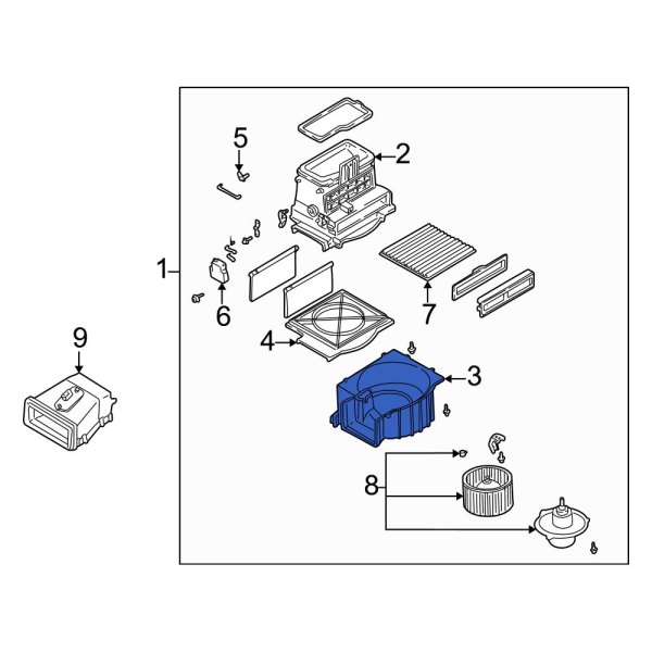 HVAC Blower Motor Housing