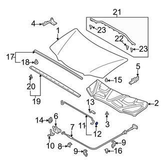 Mazda OE - Hood Prop Rod Grommet