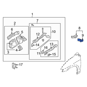 Mazda OE - Right Floor Pan Reinforcement