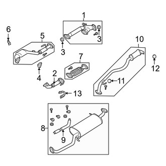 Mazda OE - Exhaust System - Exhaust Components (3.0L)