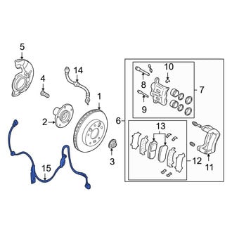 Mazda OE - Front Left ABS Wheel Speed Sensor