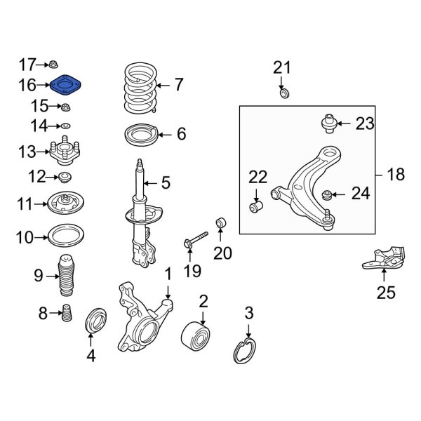 Suspension Strut Mount Reinforcement