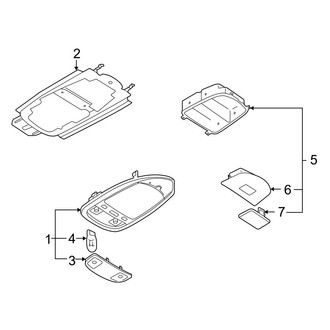 Mazda OE - Overhead Console (W/O Sunroof)