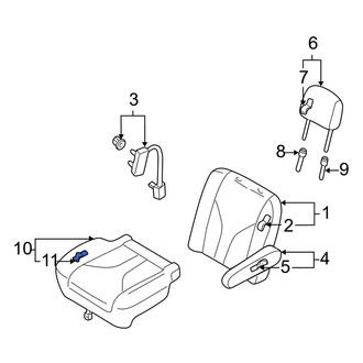 Mazda OE - Center Left Seat Back Cushion Cover