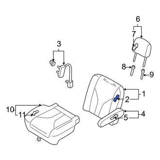 Mazda OE - Center Left Seat Back Cushion Cover