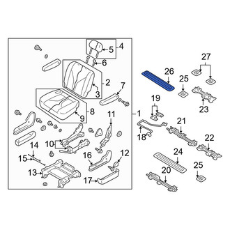 Mazda OE - Seat Track Cover
