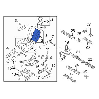 Mazda OE - Center Left Seat Back Cushion Cover