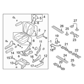 Mazda OE - Seats & Tracks - Rear Seat Components (Bucket Type, 2nd Seat)