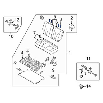 Mazda OE - Front Right Headrest Guide