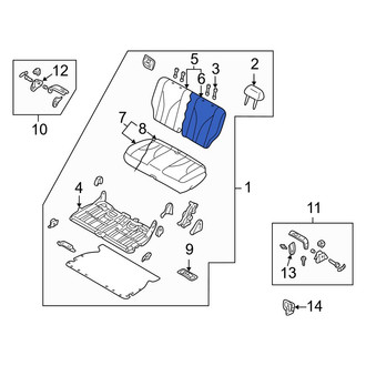 Mazda OE - Rear Seat Back Cushion Cover