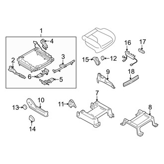 Mazda OE - Seats & Tracks - Tracks & Components (Driver Seat, With Power Seat)