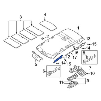 Mazda OE - Front Right Roof Opening Trim Bracket