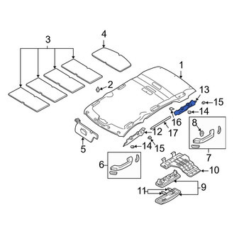 Mazda OE - Rear Left Roof Opening Trim Bracket