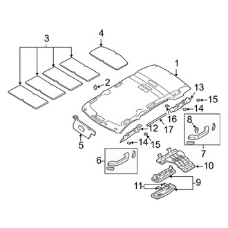Mazda OE - Roof - Interior Trim (W/O Sunroof)