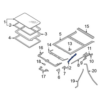 Mazda OE - Front Left Sunroof Guide Jaw