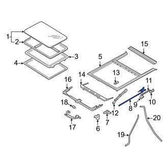 Mazda OE - Rear Left Sunroof Guide Jaw