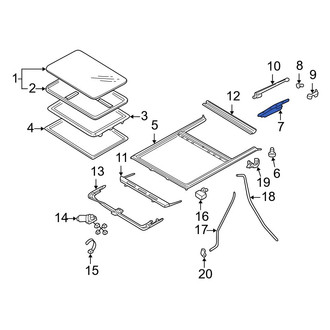Mazda OE - Front Left Sunroof Guide Jaw