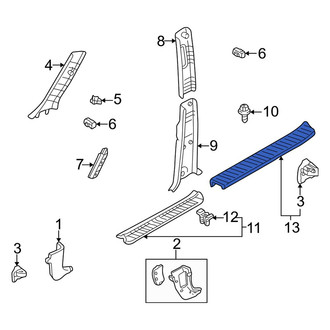 Mazda OE - Rear Right Door Sill Plate
