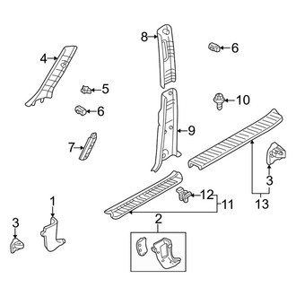 Mazda OE - Pillars, Rocker & Floor - Interior Trim