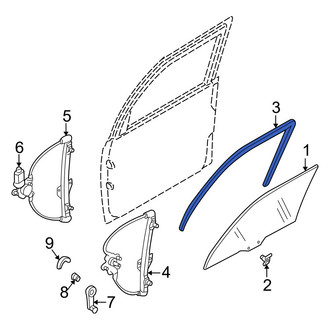 Mazda OE - Front Left Window Channel