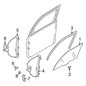 Mazda OE - Front Door - Glass & Hardware