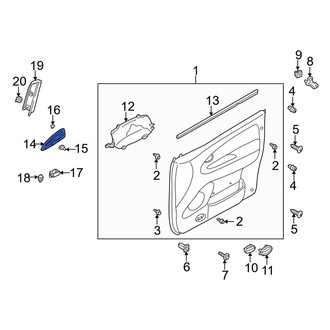 Mazda OE - Front Left Door Switch Trim Panel