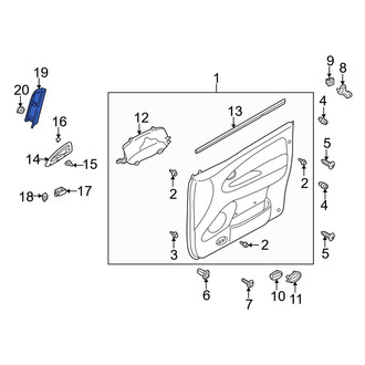 Mazda OE - Front Left Upper Door Trim Molding