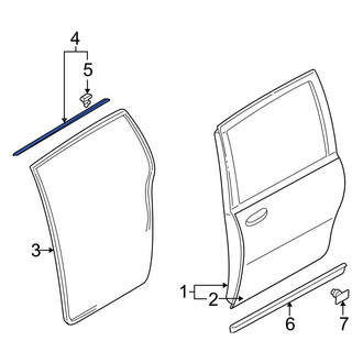Mazda OE - Left Upper Sliding Door Weatherstrip