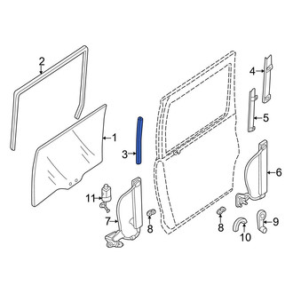 Mazda OE - Right Lower Window Channel