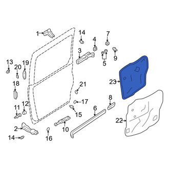 Mazda OE - Rear Door Panel Insulation