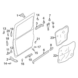 Mazda OE - Side Loading Door - Door Hardware