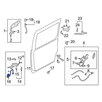 Mazda OE - Left Sliding Door Lock Actuator