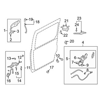 Mazda OE - Side Loading Door - Lock & Hardware