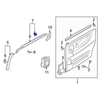 Mazda OE - Right Upper Door Molding