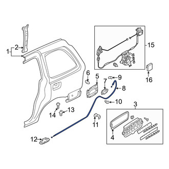 Mazda OE - Fuel Filler Door Release Cable