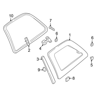 Mazda OE - Side Panel - Glass & Hardware (Side Window)