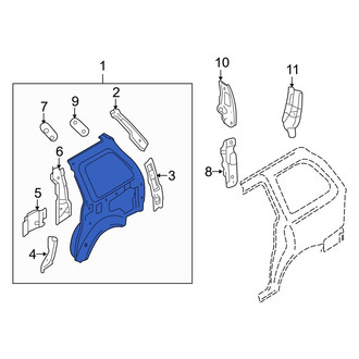 Mazda OE - Left Inner Quarter Panel