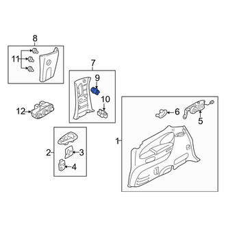 Mazda OE - Front Upper Body C-Pillar Trim Panel Clip