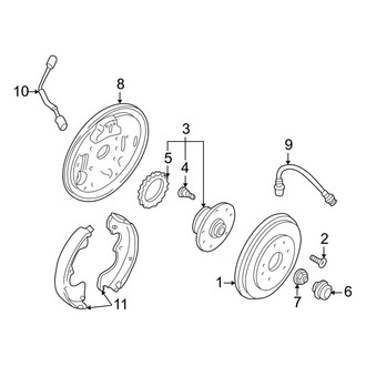 Mazda OE - Rear Suspension - Brake Components (ES / LX)