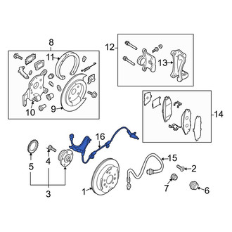 Mazda OE - Rear Right ABS Wheel Speed Sensor