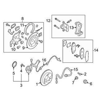 Mazda OE - Rear Suspension - Brake Components (ES / LX)