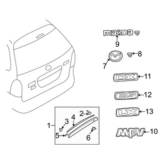 Mazda OE - Lift Gate - Exterior Trim