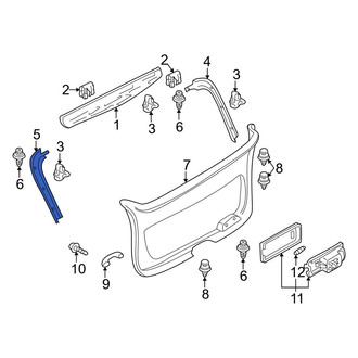 Mazda OE - Rear Left Back Glass Reveal Molding