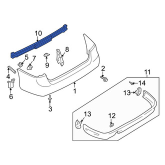Mazda OE - Rear Bumper Cover Reinforcement