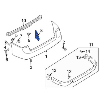 Mazda OE - Rear Right Bumper Splash Shield
