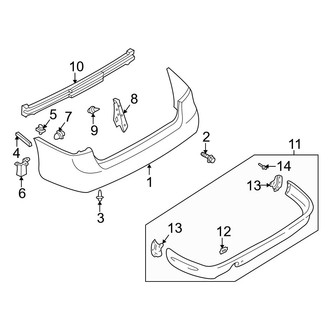Mazda OE - Rear Bumper - Bumper & Components